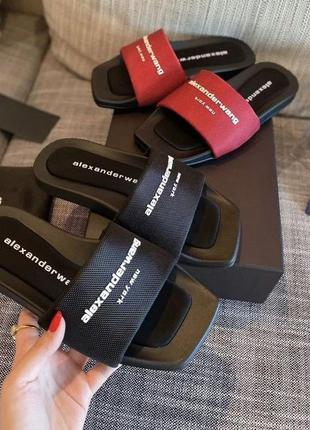 Летние женские шлепанцы стиль alexanderwang
