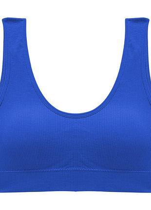 Топ женский в рубчик b01# с не регулируемыми бретелями синий xl 85 abc ve-33