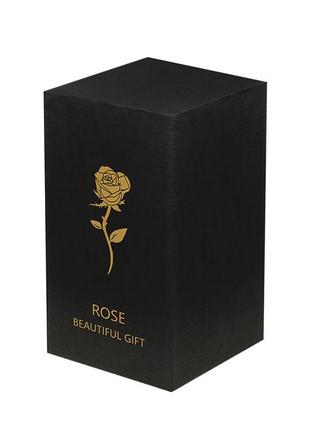 Роза в колбе 24к ky-1125 с led подсветкой теплый свет ve-33