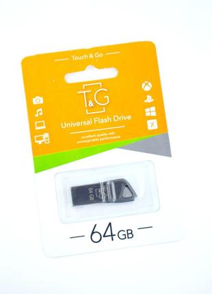 Usb-накопитель флешка на 64gb t&g 114 metal series black