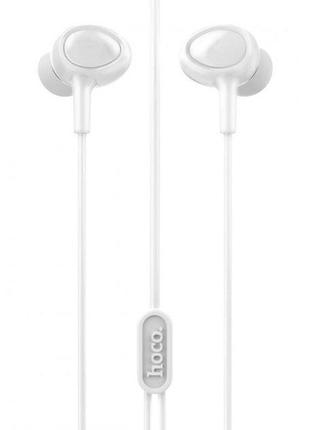 Наушники проводные hoco m3 (микрофон,круглый шнур) white