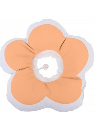 Мягкий воротник-подушка для кошек lesko dt-1018 s peach послеоперационный защитный от вылизывания