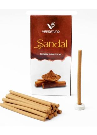 Аромапалиці united fragrance sandal dhoop 20 паличок сандал, пахощі сандал, пахощі індія