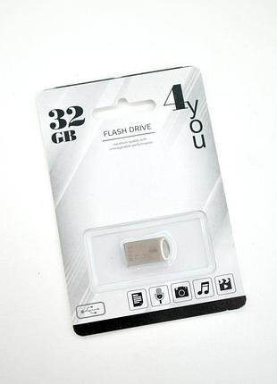 Usb-накопитель флешка на 32gb 4you 105 metal series silver
