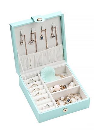 Шкатулка casegrace sp-01176 для украшений и ювелирных изделий драгоценностей 12*12*5 см blue ve-33