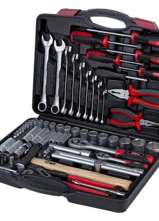 Набор инструментов, ключей, насадок торцевых и биты 1/4'', 1/2' 80шт crv ultra (6001112)