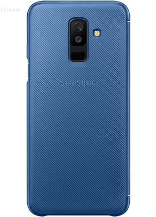 Чехол wallet cover для samsung galaxy a6 plus 2018 (a605) blue original 100% 2