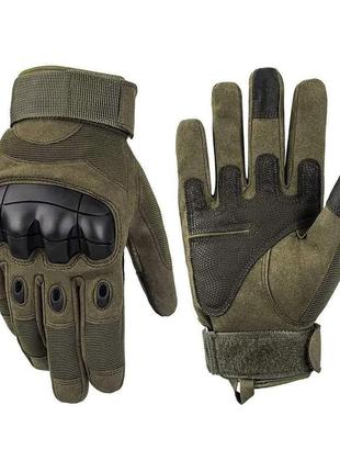Тактичні рукавички військові з пальцями штурмові gloves ff 21 в кольорі олива xl