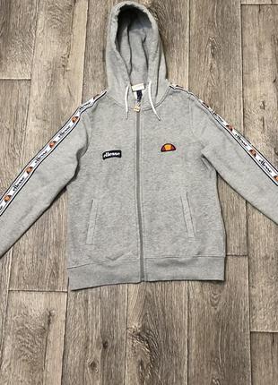 Худи ellesse с лампасами оригинальная серая толстовка кофта