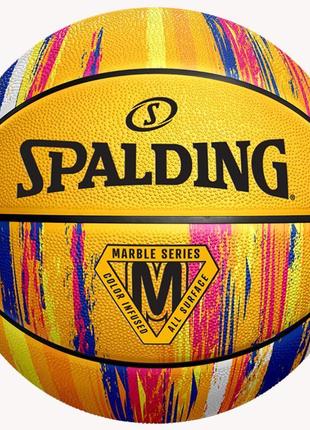 М'яч баскетбольний spalding marble ball жовтий уні 7