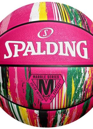 М'яч баскетбольний spalding marble ball рожевий уні 7