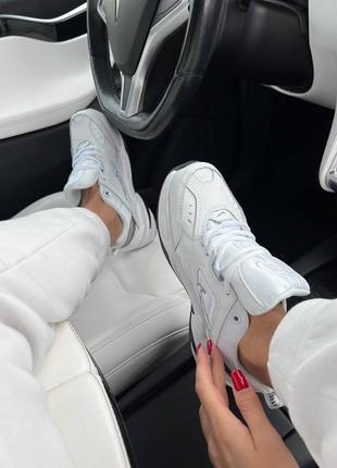 Жіночі шкіряні кросівки nike m2k tekno white silver найк м2к9 фото