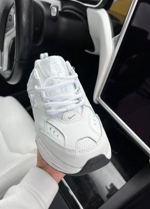 Жіночі шкіряні кросівки nike m2k tekno white silver найк м2к7 фото