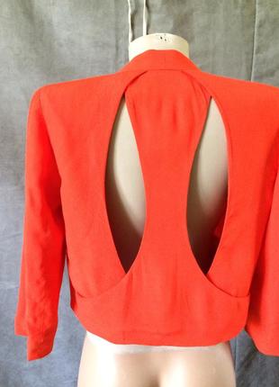 Красный укороченный жакет  из натурального шелка silence + noise