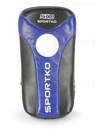Пади для тайського боксу sportko птк-1 шкіра синій