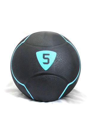 Медбол solid medicine ball чорний уні 5кг