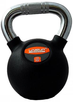 Гиря rubber kettel dumbell чорний уні 12кг