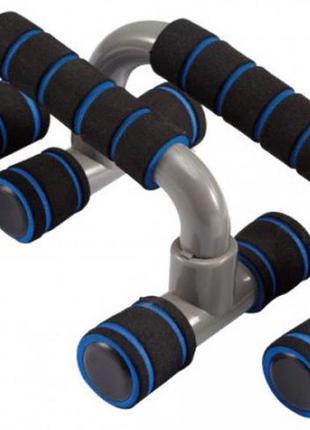 Упори для віджимання plastic push up bar чорний уні 14.5х23.2х12-10см