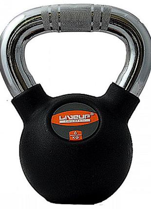 Гиря rubber kettel dumbell чорний уні 6кг