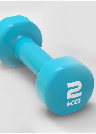 Гантель вініл studio dumbbell блакитний уні 2кг