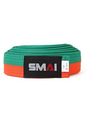 Пояс для кімоно  ⁇  жовтогарячо-зелений  ⁇  smai sm b001pmog