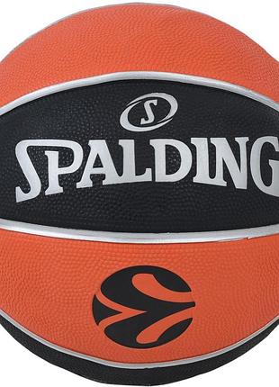 М'яч баскетбольний spalding euroleague tf-150 помаранчевий, чорний уні 6 арт 84507z