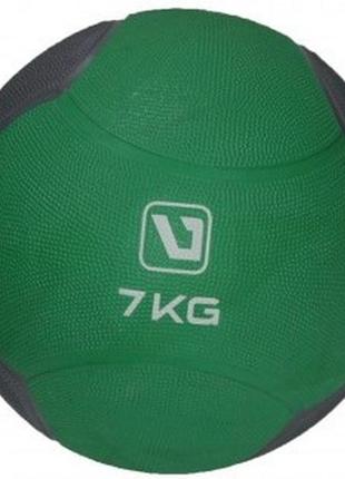 Медбол medicine ball зелений, сірий уні 7кг-286мм