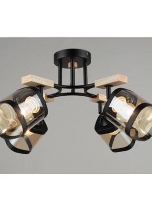 Люстра sirius pantin b n5680/4 bk+wood е27