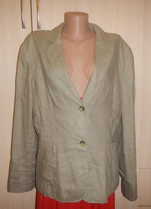 Лляний піджак per una р. 18 жакет 100% льон