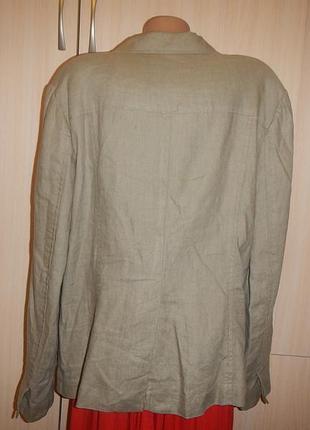 Лляний піджак per una р. 18 жакет 100% льон2 фото