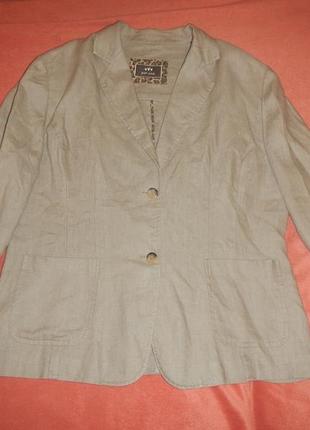Лляний піджак per una р. 18 жакет 100% льон4 фото