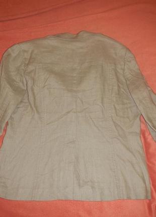 Лляний піджак per una р. 18 жакет 100% льон5 фото