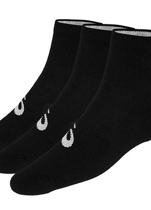 Шкарпетки asics 3ppk quarter sock чорний уні 39-42