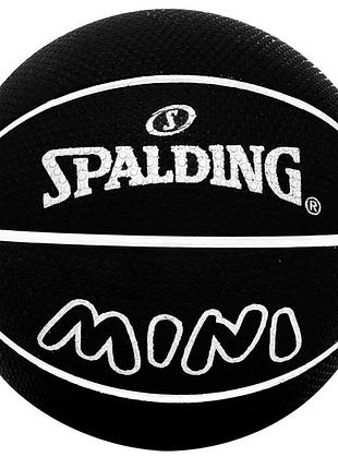 М'яч баскетбольний spalding spaldeens mini чорний уні 5.5 см