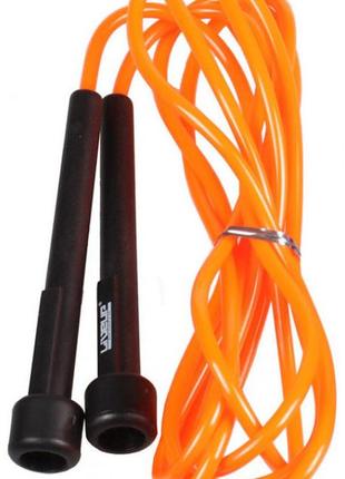 Скакалка в тубусі pvc jump rope чорний/помаранчевий уні 275x0.5см