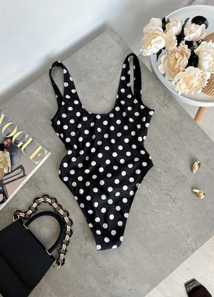 Гарний купальник в горох від nasty gal