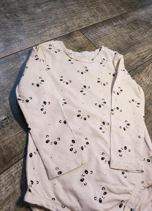 Боди, бодик с длинным рукавом, reserved, р. 80-86, 12-18мес., длинна 43см