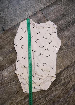 Боди, бодик с длинным рукавом, reserved, р. 80-86, 12-18мес., длинна 43см