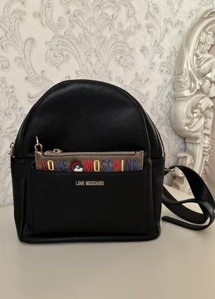 Рюкзак жіночий шкіряний love moschino