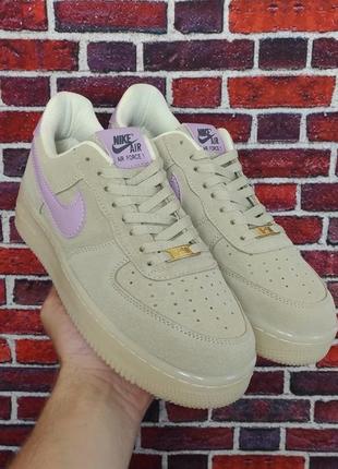 Кроссовки женские nike air force 1 beige