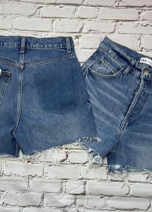 Жіночі джинсові шорти zara стильні джинсові шорти зара круті шорти нові