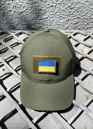 Кепка тракер олива зсу, бейсболка олива з шевроном, кашкет олива + подарунок