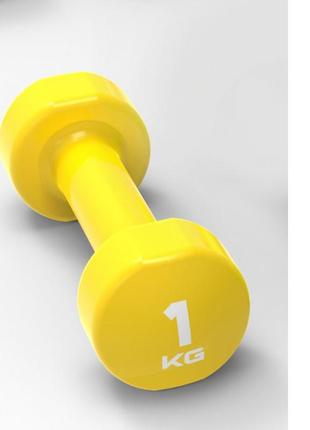 Гантель вініл studio dumbbell жовтий уні 1кг