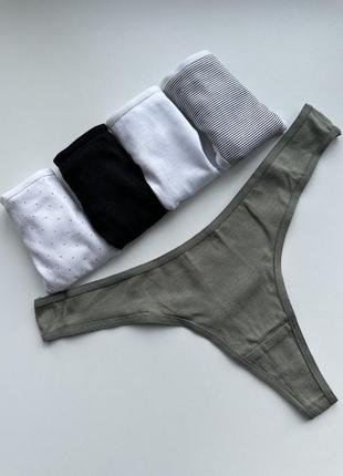 Женские хлопковые стринги primark.