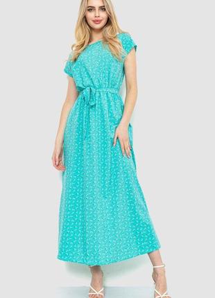 Платье с цветочным принтом, цвет мятный, 214r055