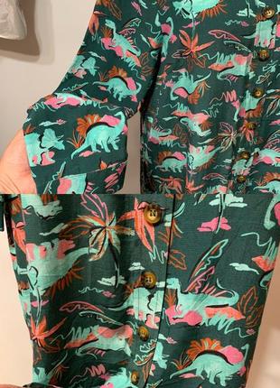 Платье-рубашка интересно принт