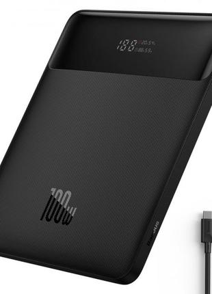 Універсальна мобільна батарея/baseus blade/digital display/20000mah/100w/чорний (ppdgl-01)