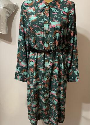 Платье-рубашка интересно принт