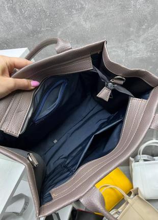 Капучино - елегантна, стильна та вмістка жіноча сумка стриманого дизайну (0521)3 фото