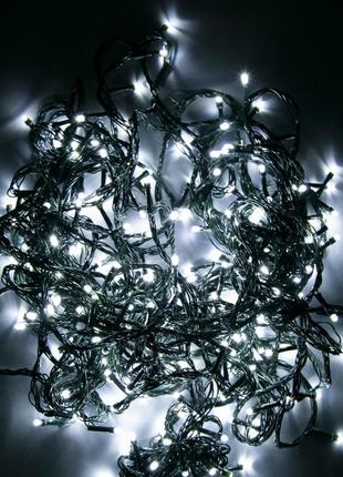 Гірлянда новорічна xmas 200 led 18 м чорний провід (rd7131) холодний білий